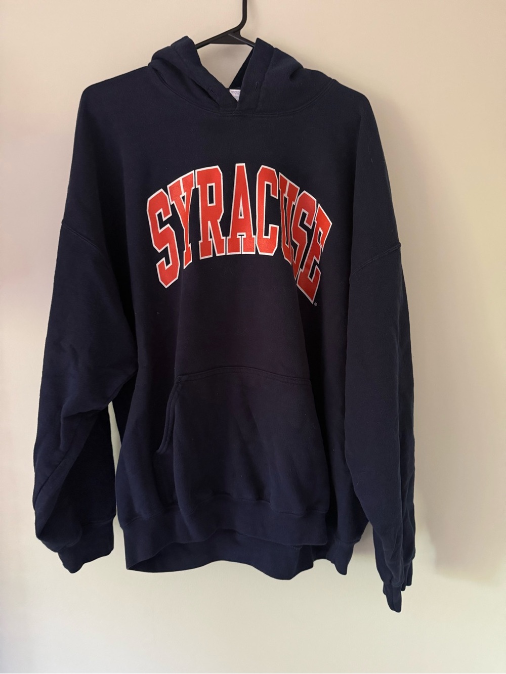 Gildan Navy Crewneck Sweatshirt with Orange Syracuse Arch